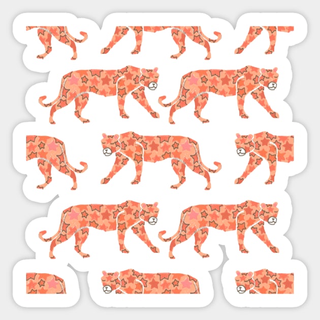 star pattern panther Sticker by mariacaballer